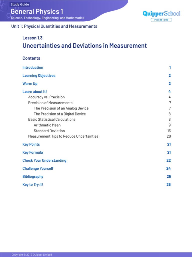 Measurement Uncertainties Explained | PDF | Accuracy And Precision ...