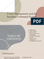 Crisis Management and The Incident Command System