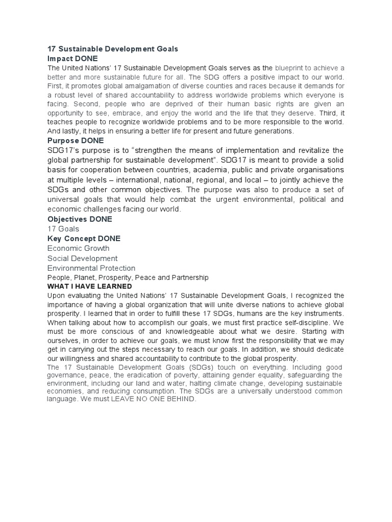 17 Sustainable Development Goals | PDF | Sustainability | Sustainable ...