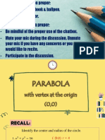 PARABOLA With Vertex 00