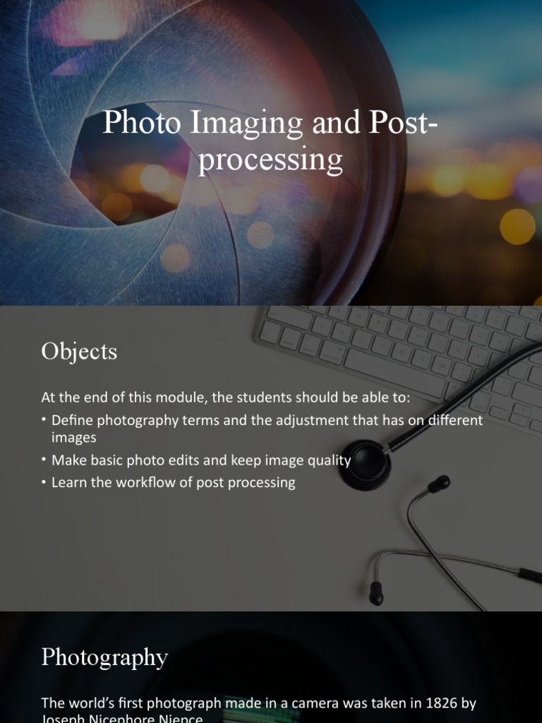 Photo Imaging and Post-Processing Guide | PDF | Image Editing | Film Speed