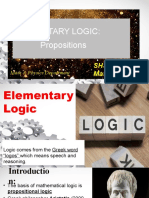Elementary Logic Propositions Part 1