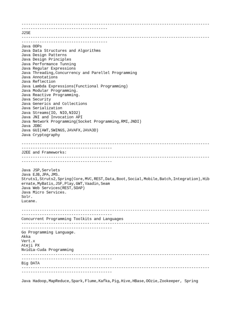 Tech Stack | PDF | Java (Programming Language) | Eclipse (Software)
