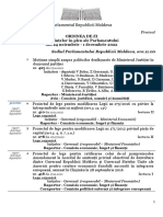 Proiectul Ordinii de Zi A Ședințelor În Plen A Parlamentului Pentru 24 Noiembrie 2022