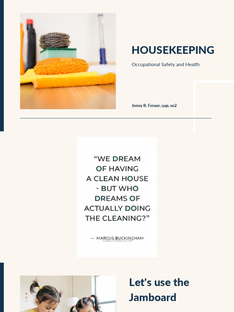Housekeeping Occupational Safety and Health PDF Housekeeping Safety