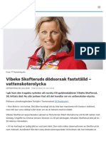 Vibeke Skofteruds Dödsorsak Fastställd - Vattenskoterolycka - SVT Sport