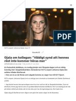 Ojala Om Kollegan: "Väldigt Synd Att Hennes Röst Inte Kommer Höras Mer" - SVT Nyheter