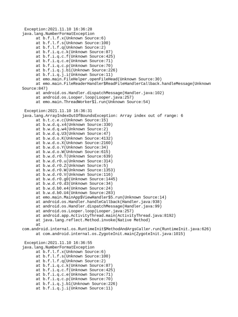 Java NumberFormatException Errors | PDF
