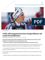 Tuffa VM-programmet Kan Tvinga Nilsson Att Avstå Favoritdistans - SVT Sport