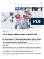 Stina Nilsson Söker Sprintkompis Till VM - SVT Sport
