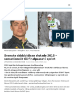 Svenske Skiddoldisen Slutade 2015 - Sensationellt Till Finalpasset I Sprint - SVT Sport