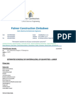 Construction Estimate for Tilco Industrials Zengeza 3 Project