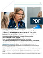 Svenskt Protestbrev Mot Pausat OS-kval - SVT Sport
