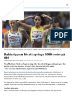 Bahta Öppnar För Att Springa 5000 Meter På SM - SVT Sport