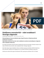 Doldisens Monstertid - Näst Snabbast I Sverige Någonsin - SVT Sport
