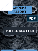 Ggroup 3 Report Police Blotter