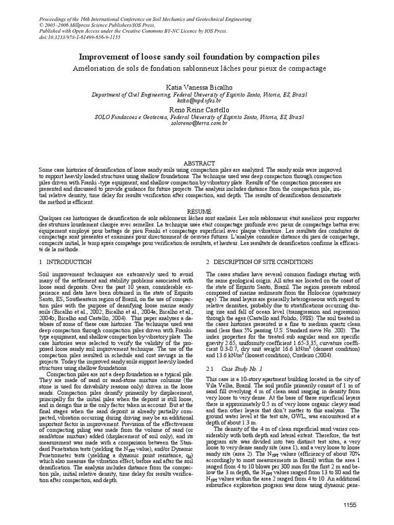 Compaction in Loose Soil | PDF | Deep Foundation | Density