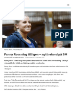 Fanny Roos Slog Till Igen - Nytt Rekord På SM - SVT Sport