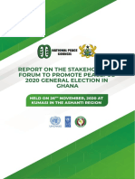 Report on Stakeholders' Forum to Promote Peaceful 2020 Elections in Ghana