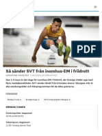 Så Sänder SVT Från inomhus-EM I Friidrott - SVT Sport