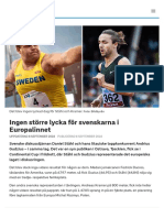 Ingen Större Lycka För Svenskarna I Europalinnet - SVT Sport