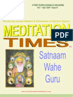 Meditation Times April 2009