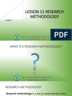 Lesson 11 Research Methodology