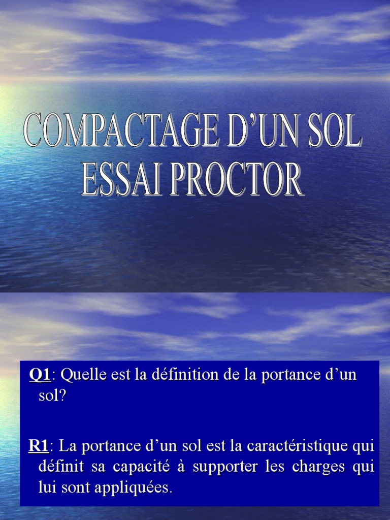 Définition et essai de portance du sol | PDF | Mécanique des sols ...