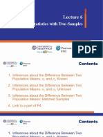 27 - Lecture 6 - Inferential Statistics With Two Samples