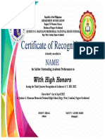 3rdc qtr. certificate of AWARD AND RECOGNITION