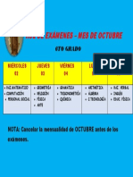 Rol de Exámenes de Octubre 6to 2022