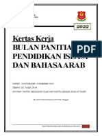 Kertas Kerja Bulan Pendidikan Islam Dan Bahasa Arab 2022 SK Tasek