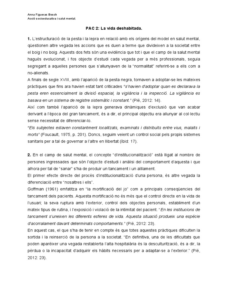 PAC2 Salut Mental FiguerasAnna | PDF