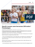 Henrik Larsson Vann Herrarnas 100 Meter I Finnkampen - SVT Nyheter