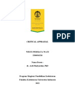 Apraisal Jurnal-Westi Permata Wati-S2 Pendidikan Kedokteran 2022