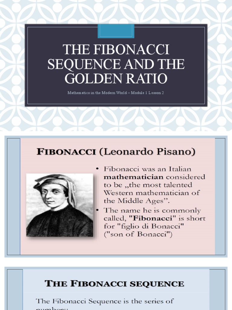 Fibonacci Sequence and Mathematical Logic | PDF