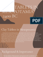 Clay Tablets in Mesopotamia 2400 BC