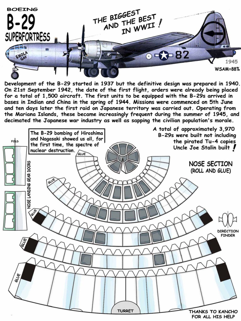 B-29-Superfortress Papercraft | PDF