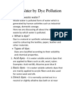 Waste Water by Dye Pollution