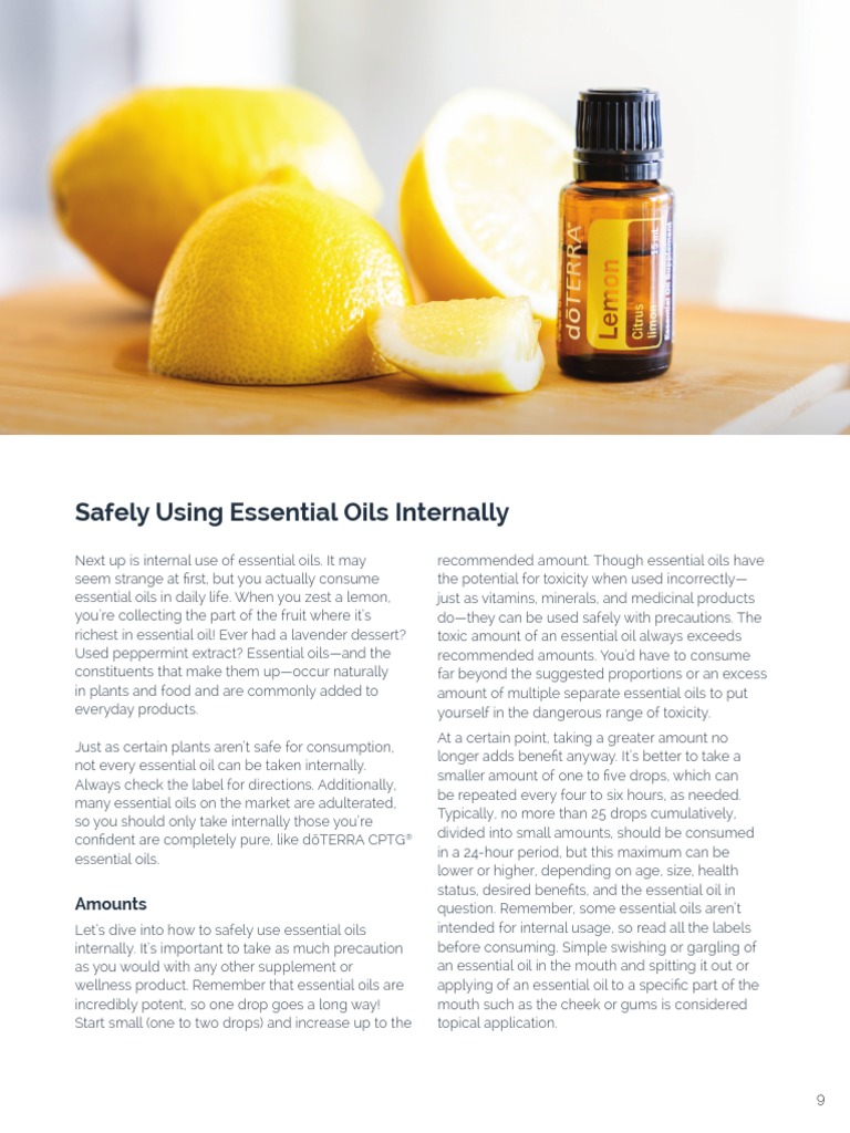 Safely Using Essential Oils Internally | PDF | Essential Oil | Petroleum