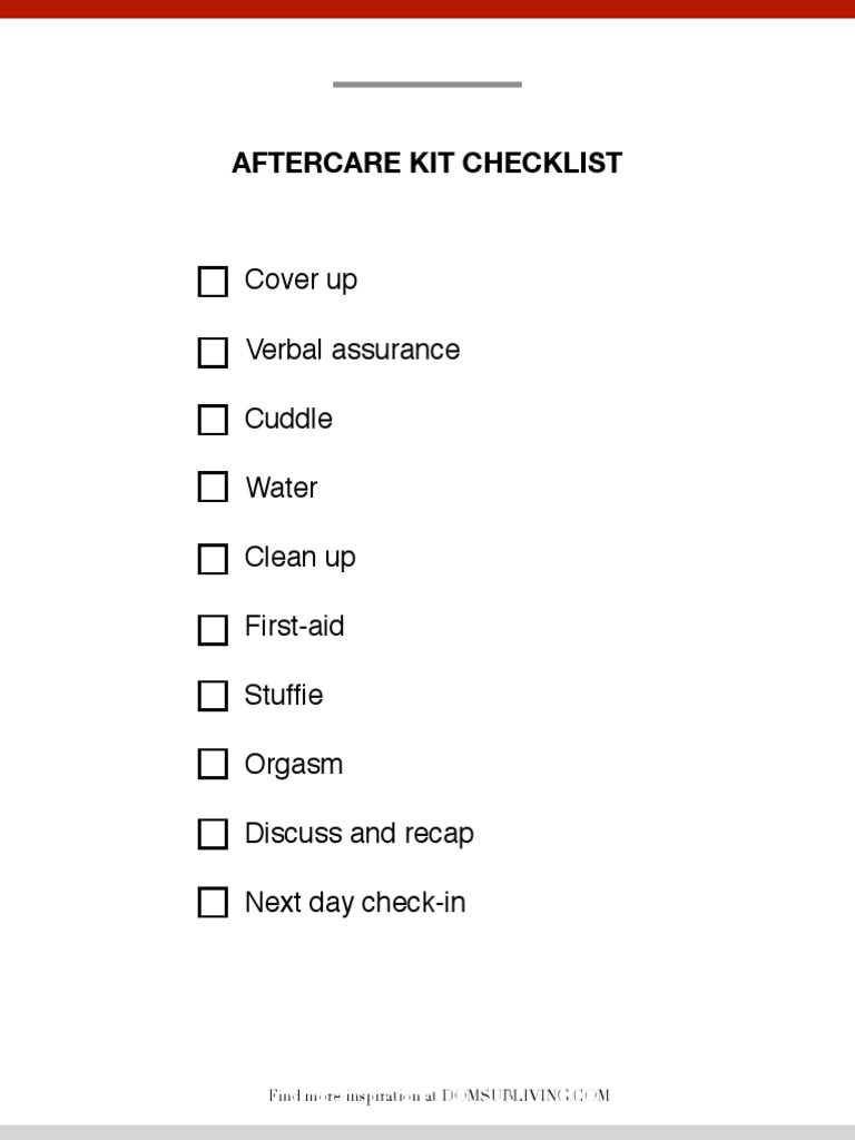 Aftercare Kit Checklist Copy 1 PDF