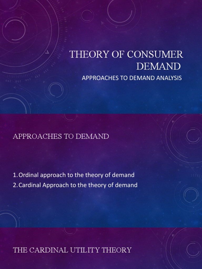 Theory of Consumer Demand Cardialist PDF