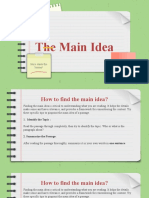 Main Idea Activitities