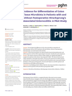 Evidence For Differentiation of Colon Tissue Microbiota in Patients With and Without Postoperative Hirschsprung's Associated Enterocolitis: A Pilot Study