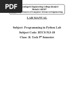 Lab Manual Python