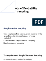 Methods of Probability Sampling