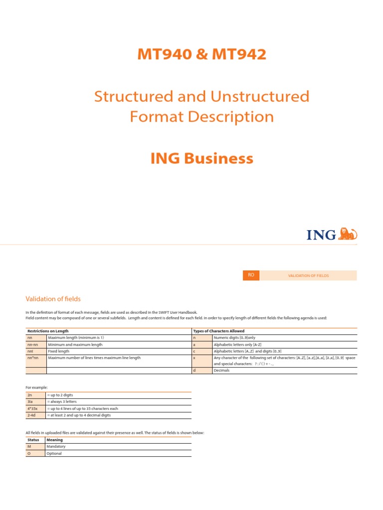 Statements - Understanding the MT940 File Format | PDF | Debits And ...