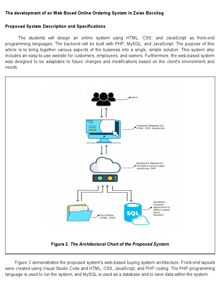 System Description and Specifications PDF Web Application Php