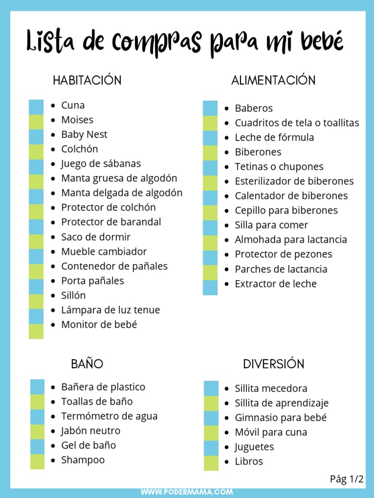Lista De Cosas Esenciales Imprescindibles Que Ocupa Un Bebe Recien