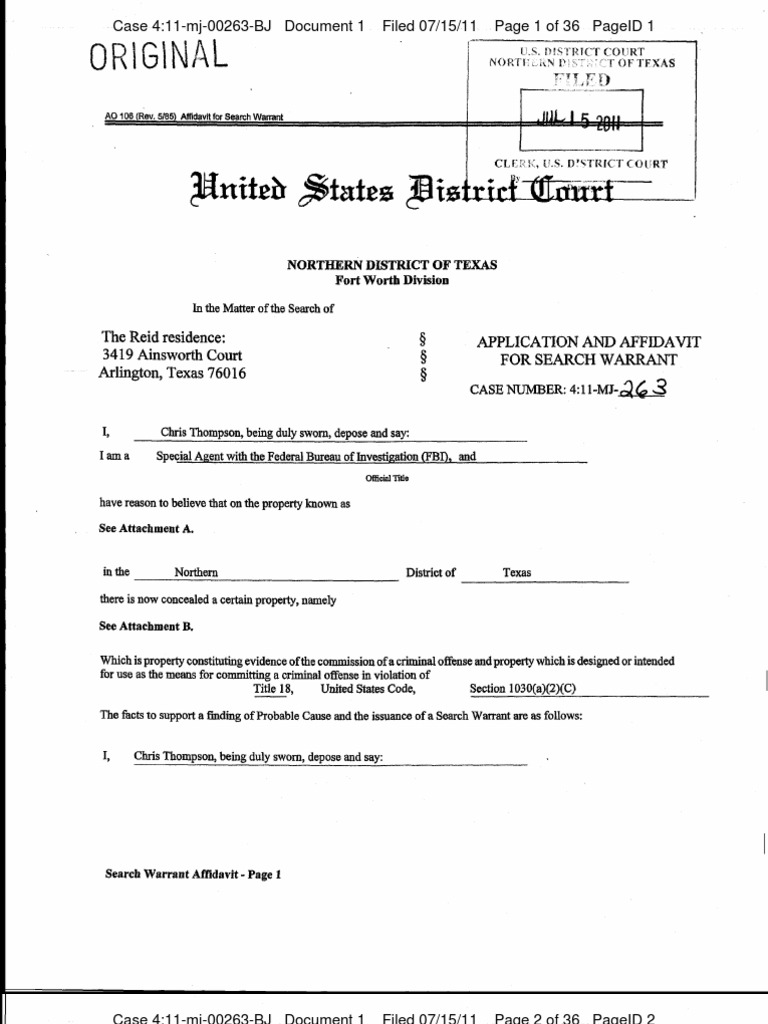 Legal Document: Case 4:11-mj-263 | PDF
